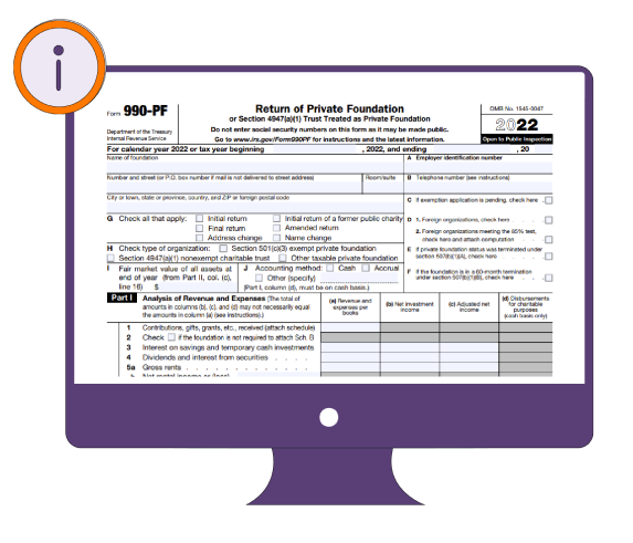 Information Required to File Your Form 990-PF Electronically!